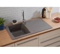 Fregadero Cocina Lavabo Granito Mineralite 86 X 50CM Gris respekta Boston