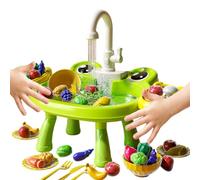 Fregadero Cocina Niños - Lavavajillas Eléctrico con Circulación Agua | Mesa Hidráulica Educativa Juego rol Simulación Accesorios | Regalo Cumpleaños Infantil Chicos Chicas 3-8 Años