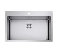 Fregadero cocina Plados SR7500 de acero inoxidable satinado con una bañera para instalación Filotop