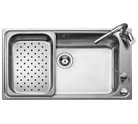 Fregadero cocina teka bahia sobre encimera 1 seno con sifón 86x50 cm acero inox mueble a partir de 90 cm