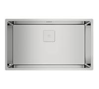 Fregadero cocina teka flexlinea sobre/bajo encimera/enrasado 1 seno con sifón 75x44 cm acero inox mueble a partir de 80 cm