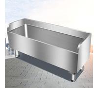 Fregadero comercial de acero inoxidable con drenaje, lavabo de pie de gran capacidad para lavandería y cubo de fregona, 60 x 41 x 55 cm
