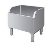 Fregadero comercial de acero inoxidable con grandes agujeros de drenaje para una limpieza resistente