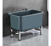 Fregadero comercial para fregona de piso, lavabo profundo con ruedas, bañera de lavandería extraíble para garaje y estación de lavado comercial