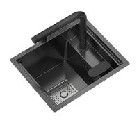 Fregadero Compacto Oculto De Acero Inoxidable Con Grifo - Fregadero Para Barra De Cocina, Lavaplatos Para Cafeterías De Caravanas, Fregadero Invisible Lavarse Las Manos(Sink+faucet A,43 * 42 * 23cm)