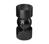 Fregadero Creativo de Acero Inoxidable con Columna Hueca, de pie, con desagüe automático y Grifo (Color: Negro, tamaño 01) (Negro 04)