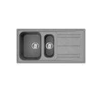 Fregadero Cuba doble Smeg Rectangular 100 cm Universal Rigae LZ102CT Cemento