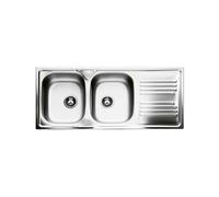 Smeg Omni LYP116D Fregadero 2 Bañeras Escurridor A Derecho Inox Prelucido