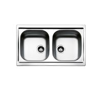 SMEG OMNI LYP792 FREGADERO DE DOS BACIAS DE ACERO INOXIDABLE AISI304 16x79x50 CM