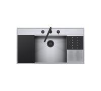 Fregadero Cuba sola Barazza Rectangular 105 cm Flexi 1LFX101NK Acero