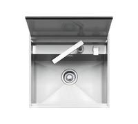 Fregadero Cuba sola Barazza Rectangular 50 cm Lab 1LLB60 Acero