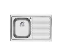 Fregadero Cuba sola Barazza Rectangular 80 cm B_Fast 1LFS81D Acero