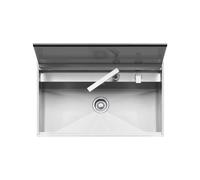 Fregadero Cuba sola Barazza Rectangular 80 cm Lab 1LLB90 Acero