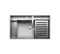 Fregadero Cuba sola Barazza Rectangular 86 cm Lab 1LLB91K Acero