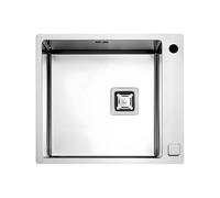 Fregadero Cuba sola Fulgor Milano Rectangular 56 cm P1B 5651 QA F SF Satin Steel