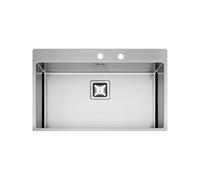 Fregadero Cuba sola Fulgor Milano Rectangular 85 cm P1B 8651 QA F SF Satin Steel