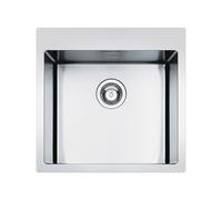 Fregadero Cuba sola Smeg Rectangular 50 cm Universal Mira LFT50RS Acero