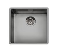 Fregadero Cuba sola Smeg Rectangular 50 cm Universal Mira VSTR50DKX Negro