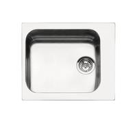 Fregadero Cuba sola Smeg Rectangular 58 cm Universal Alba VS45-P3 Acero Inoxidable