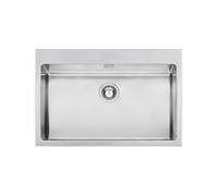 Fregadero Cuba sola Smeg Rectangular 70 cm Universal Mira VQR71RS Acero