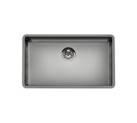 Fregadero Cuba sola Smeg Rectangular 70 cm Universal Mira VSTR71DKX Negro