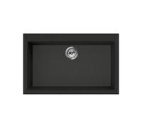 Fregadero Cuba sola Smeg Rectangular 79 cm Universal Quadra VZ79N Negro