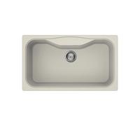 Fregadero Cuba sola Smeg Rectangular 86 cm Clásica LSEG860P Crema