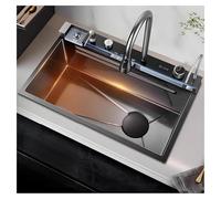 Fregadero De Acero De Tamaño Pequeño, Fregadero Multiusos Para Islas De Cocina Y Cocinas Al Aire Libre, Fregadero Portátil Para Acampada(80CM)
