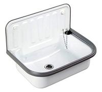 Fregadero de acero esmaltado Pitorro (Platillos para jardín Sótano cuarto