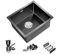 Fregadero de acero inoxidable de varios tamaños para RV, mini piscina de agua y apartamentos pequeños, lavabo compacto para lavavajillas (35 x 25 x 21,5 cm) para uso en cocina y bar