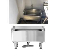 Fregadero de acero inoxidable for fregona, fregadero comercial for fregona, lavabo de 30 cm de profundidad con desagüe, fregadero for lavadero, cubo for fregona multiusos.(80cm/31.5in)