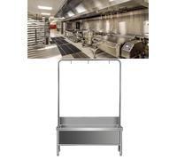 Fregadero de acero inoxidable for suelo, lavabo for fregona, kit de piscina for fregona, fregadero comercial for cocina, restaurante y garaje.(High Rack,200x60cm)