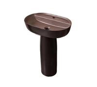 Fregadero de baño independiente con kit de desagüe y lavabo de pedestal para exteriores para decoración moderna del hogar y el garaje