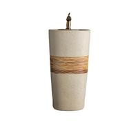 Fregadero de baño independiente para exteriores, con kit de desagüe y desagüe, lavabo de pie para baños y patios modernos y diseño Slish