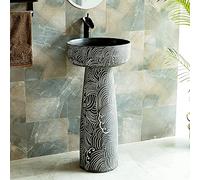 Fregadero de baño industrial Sle retro pintado para patios al aire libre, lavabo de pie con Fau y drenaje, perfecto para balcones del hogar.