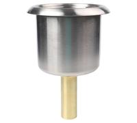 Fregadero de barra de latón de acero inoxidable para café y helado, estación de lavado comercial para cafeterías, duradero y elegante fregadero plateado