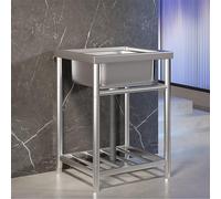 Fregadero de catering independiente de acero inoxidable 304, fregadero utilitario comercial para exteriores, industriales, garajes, restaurantes, bares, lavanderías y patios traseros (18,5 x 16,5 x 29