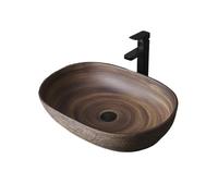 Fregadero de cerámica para exteriores, lavabo Detive para patio, balcón y encimera de baño, elegante lavabo para jardín y espacios al aire libre