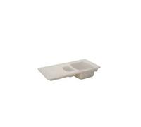 Fregadero de cocina cerámica 99,5x49,7 - Unisan - Sin válvula / A la izquierda