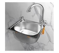 Fregadero de cocina de acero inoxidable 304, suave, fácil de limpiar, perfecto para uso en exteriores, 47 x 35 cm