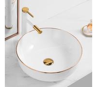 Fregadero de Cocina de Acero Inoxidable Dorado, Rectangular, de cerámica, sobre encimera, Cuadrado, para el hogar, para baño, Hotel, Lavabo Individual, Apto para baño