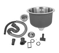 Fregadero de Cocina de Acero Inoxidable Redondo para Caravana