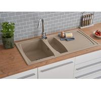 Fregadero De Cocina De Granito Mineralite 100 X 50 Beige Respekta Boston