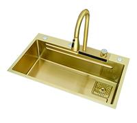 Fregadero De Cocina, Fregadero De Acero Inoxidable, Encimera, Empotrable, Bajo Encimera, Multifuncional, Grande, Individual, Sin Control Remoto Para El Desagüe.(8045)