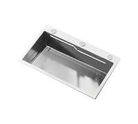 Fregadero de cocina modular de acero inoxidable con desagüe esquinero de 60 x 45 cm, acabado cepillado, resistente a abolladuras, ideal para soluciones de ahorro de espacio