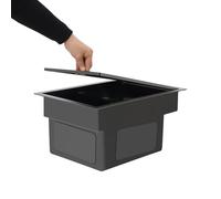 Fregadero de cocina oculto de acero inoxidable con práctica placa de cubierta y grifo de agua caliente y fría extraíble para ahorrar espacio, 45 x 30 x 23 cm