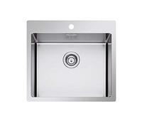 Fregadero de cocina Plados SR5500 de acero inoxidable satinado a una bañera para instalación Filotop