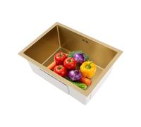 Fregadero de cocina rectangular 55 x 40 x 22 cm/45 x 45 x 22 cm, con agujeros de desbordamiento inteligentes, fregadero de cocina incidente, rendimiento de drenaje mejorado, fregadero de acero