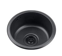 Fregadero de cocina redondo de acero inoxidable de grado 304 para baño y lavavajillas, 35 cm, ideal para lavado de verduras y uso en piscina