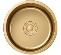 Fregadero de cocina redondo de acero inoxidable, diseño que ahorra espacio para caravanas y cocinas pequeñas, cuenco individual para lavado de verduras y preparación de alimentos